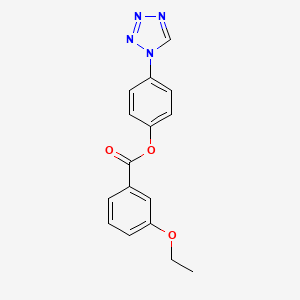 molecular formula C16H14N4O3 B11326656 4-(1H-tetrazol-1-yl)phenyl 3-ethoxybenzoate 