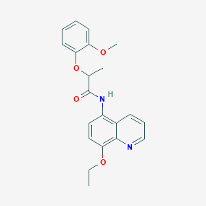 molecular formula C21H22N2O4 B11326660 N-(8-ethoxyquinolin-5-yl)-2-(2-methoxyphenoxy)propanamide 