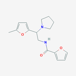 molecular formula C16H20N2O3 B11326688 N-[2-(5-methylfuran-2-yl)-2-(pyrrolidin-1-yl)ethyl]furan-2-carboxamide 