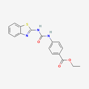 molecular formula C17H15N3O3S B11326700 Ethyl 4-{[(1,3-benzothiazol-2-yl)carbamoyl]amino}benzoate CAS No. 69123-51-9