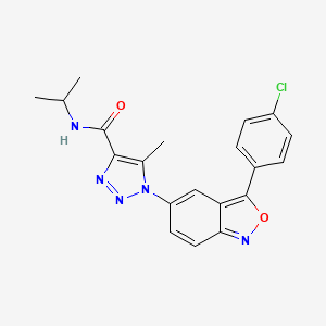 molecular formula C20H18ClN5O2 B11326719 1-[3-(4-chlorophenyl)-2,1-benzoxazol-5-yl]-5-methyl-N-(propan-2-yl)-1H-1,2,3-triazole-4-carboxamide 