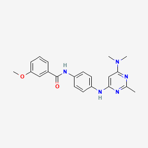 N-(4-{[6-(dimethylamino)-2-methylpyrimidin-4-yl]amino}phenyl)-3-methoxybenzamide