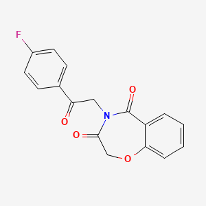 4-[2-(4-fluorophenyl)-2-oxoethyl]-1,4-benzoxazepine-3,5(2H,4H)-dione