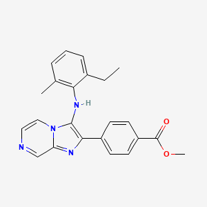 Methyl 4-{3-[(2-ethyl-6-methylphenyl)amino]imidazo[1,2-a]pyrazin-2-yl}benzoate