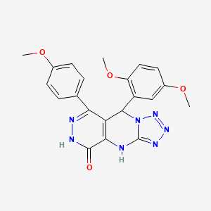 8-(2,5-dimethoxyphenyl)-10-(4-methoxyphenyl)-2,4,5,6,7,11,12-heptazatricyclo[7.4.0.03,7]trideca-1(9),3,5,10-tetraen-13-one