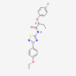 molecular formula C20H20FN3O3S B11326798 N-[3-(4-ethoxyphenyl)-1,2,4-thiadiazol-5-yl]-2-(4-fluorophenoxy)butanamide 