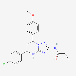 N-[5-(4-chlorophenyl)-7-(4-methoxyphenyl)-4,7-dihydro[1,2,4]triazolo[1,5-a]pyrimidin-2-yl]propanamide