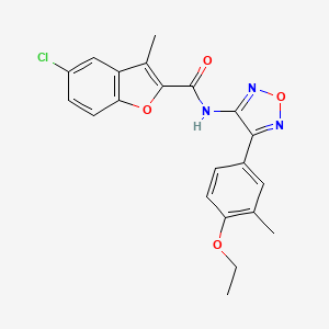 5-chloro-N-[4-(4-ethoxy-3-methylphenyl)-1,2,5-oxadiazol-3-yl]-3-methyl-1-benzofuran-2-carboxamide