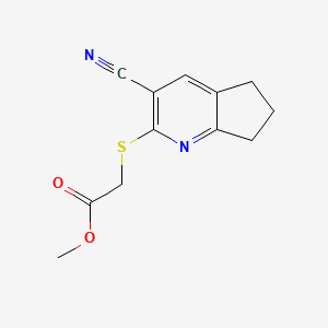 methyl [(3-cyano-6,7-dihydro-5H-cyclopenta[b]pyridin-2-yl)sulfanyl]acetate