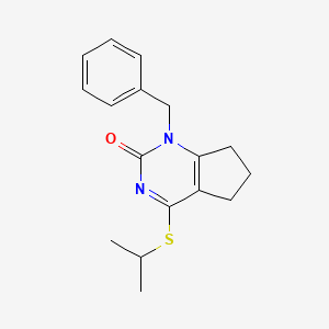 1-benzyl-4-(propan-2-ylsulfanyl)-1,5,6,7-tetrahydro-2H-cyclopenta[d]pyrimidin-2-one