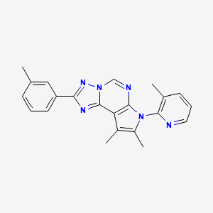 8,9-Dimethyl-2-(3-methylphenyl)-7-(3-methyl-2-pyridyl)-7H-pyrrolo[3,2-E][1,2,4]triazolo[1,5-C]pyrimidine