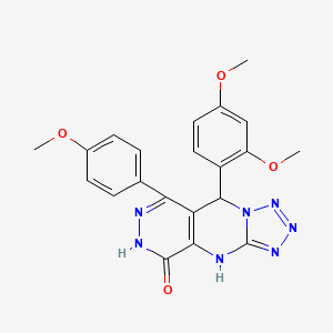 8-(2,4-dimethoxyphenyl)-10-(4-methoxyphenyl)-2,4,5,6,7,11,12-heptazatricyclo[7.4.0.03,7]trideca-1(9),3,5,10-tetraen-13-one