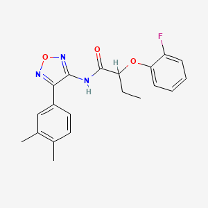 N-[4-(3,4-dimethylphenyl)-1,2,5-oxadiazol-3-yl]-2-(2-fluorophenoxy)butanamide