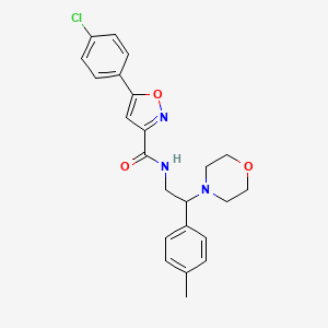 5-(4-chlorophenyl)-N-[2-(4-methylphenyl)-2-(morpholin-4-yl)ethyl]-1,2-oxazole-3-carboxamide