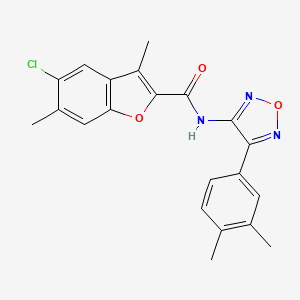 5-chloro-N-[4-(3,4-dimethylphenyl)-1,2,5-oxadiazol-3-yl]-3,6-dimethyl-1-benzofuran-2-carboxamide