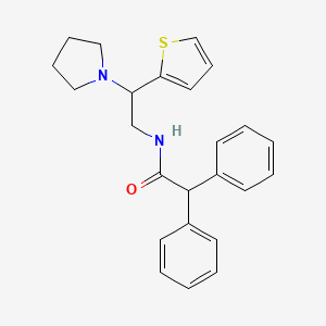 2,2-diphenyl-N-[2-(pyrrolidin-1-yl)-2-(thiophen-2-yl)ethyl]acetamide