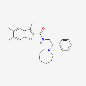 N-[2-(azepan-1-yl)-2-(4-methylphenyl)ethyl]-3,5,6-trimethyl-1-benzofuran-2-carboxamide