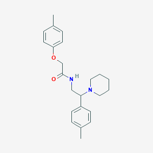 molecular formula C23H30N2O2 B11326940 2-(4-methylphenoxy)-N-[2-(4-methylphenyl)-2-(piperidin-1-yl)ethyl]acetamide 