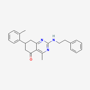 4-methyl-7-(2-methylphenyl)-2-[(2-phenylethyl)amino]-7,8-dihydroquinazolin-5(6H)-one