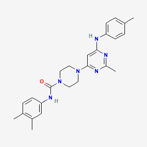 N-(3,4-dimethylphenyl)-4-{2-methyl-6-[(4-methylphenyl)amino]pyrimidin-4-yl}piperazine-1-carboxamide