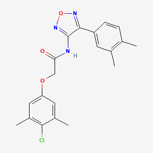 2-(4-chloro-3,5-dimethylphenoxy)-N-[4-(3,4-dimethylphenyl)-1,2,5-oxadiazol-3-yl]acetamide