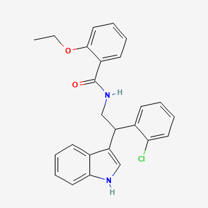 molecular formula C25H23ClN2O2 B11326983 N-[2-(2-chlorophenyl)-2-(1H-indol-3-yl)ethyl]-2-ethoxybenzamide 