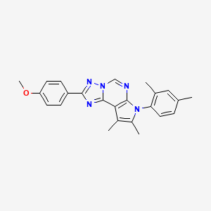 4-[7-(2,4-Dimethylphenyl)-8,9-dimethyl-7H-pyrrolo[3,2-E][1,2,4]triazolo[1,5-C]pyrimidin-2-YL]phenyl methyl ether