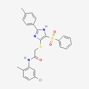 N-(5-chloro-2-methylphenyl)-2-{[2-(4-methylphenyl)-4-(phenylsulfonyl)-1H-imidazol-5-yl]sulfanyl}acetamide