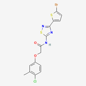 N-[3-(5-bromothiophen-2-yl)-1,2,4-thiadiazol-5-yl]-2-(4-chloro-3-methylphenoxy)acetamide