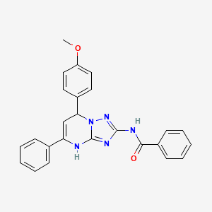 molecular formula C25H21N5O2 B11327019 N-[7-(4-methoxyphenyl)-5-phenyl-4,7-dihydro[1,2,4]triazolo[1,5-a]pyrimidin-2-yl]benzamide 