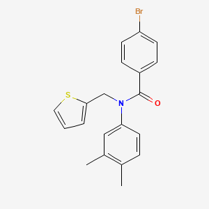 4-bromo-N-(3,4-dimethylphenyl)-N-(thiophen-2-ylmethyl)benzamide