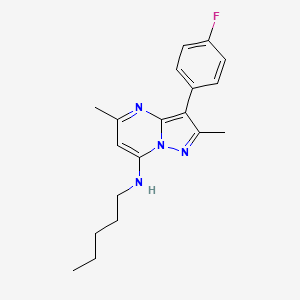 molecular formula C19H23FN4 B11327037 3-(4-fluorophenyl)-2,5-dimethyl-N-pentylpyrazolo[1,5-a]pyrimidin-7-amine 