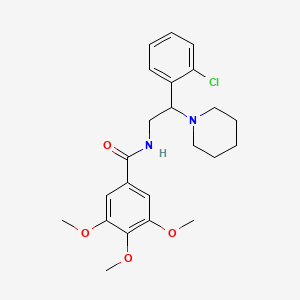 molecular formula C23H29ClN2O4 B11327043 N-[2-(2-chlorophenyl)-2-(piperidin-1-yl)ethyl]-3,4,5-trimethoxybenzamide 