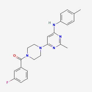 6-[4-(3-fluorobenzoyl)piperazin-1-yl]-2-methyl-N-(4-methylphenyl)pyrimidin-4-amine