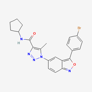 1-[3-(4-bromophenyl)-2,1-benzoxazol-5-yl]-N-cyclopentyl-5-methyl-1H-1,2,3-triazole-4-carboxamide