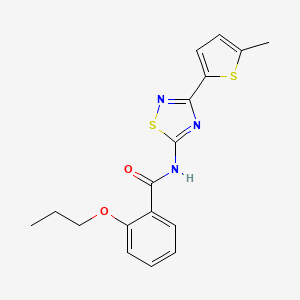 N-[3-(5-methylthiophen-2-yl)-1,2,4-thiadiazol-5-yl]-2-propoxybenzamide