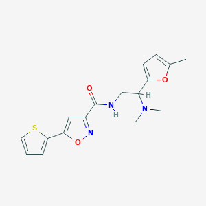 N-[2-(dimethylamino)-2-(5-methylfuran-2-yl)ethyl]-5-(thiophen-2-yl)-1,2-oxazole-3-carboxamide