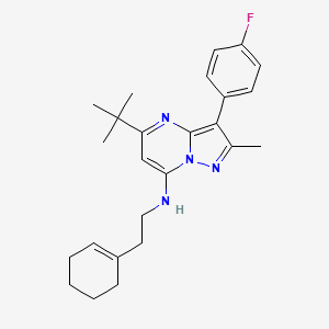 5-tert-butyl-N-[2-(cyclohex-1-en-1-yl)ethyl]-3-(4-fluorophenyl)-2-methylpyrazolo[1,5-a]pyrimidin-7-amine