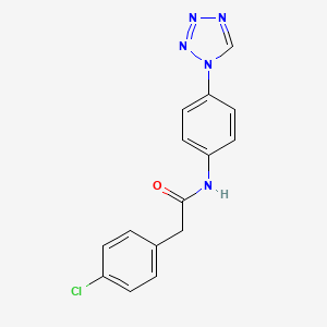 2-(4-chlorophenyl)-N-[4-(1H-tetrazol-1-yl)phenyl]acetamide