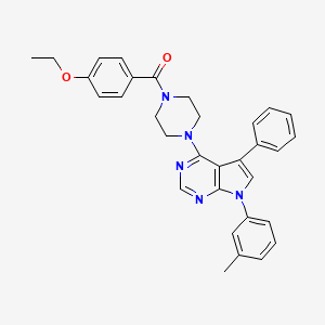 (4-ethoxyphenyl){4-[7-(3-methylphenyl)-5-phenyl-7H-pyrrolo[2,3-d]pyrimidin-4-yl]piperazin-1-yl}methanone