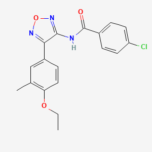 4-chloro-N-[4-(4-ethoxy-3-methylphenyl)-1,2,5-oxadiazol-3-yl]benzamide