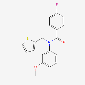 4-fluoro-N-(3-methoxyphenyl)-N-(thiophen-2-ylmethyl)benzamide