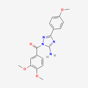 molecular formula C18H18N4O4 B11327137 1-(3,4-dimethoxybenzoyl)-3-(4-methoxyphenyl)-1H-1,2,4-triazol-5-amine 