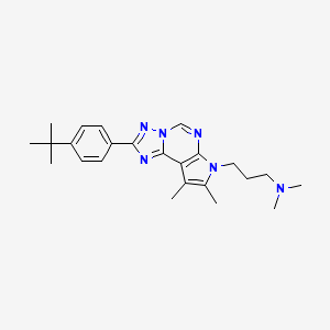 3-[2-(4-tert-butylphenyl)-8,9-dimethyl-7H-pyrrolo[3,2-e][1,2,4]triazolo[1,5-c]pyrimidin-7-yl]-N,N-dimethylpropan-1-amine