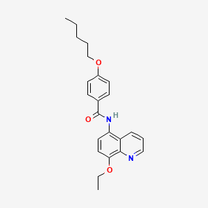 molecular formula C23H26N2O3 B11327159 N-(8-ethoxyquinolin-5-yl)-4-(pentyloxy)benzamide 