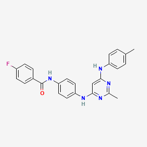 4-fluoro-N-[4-({2-methyl-6-[(4-methylphenyl)amino]pyrimidin-4-yl}amino)phenyl]benzamide