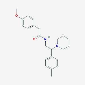 2-(4-methoxyphenyl)-N-[2-(4-methylphenyl)-2-(piperidin-1-yl)ethyl]acetamide