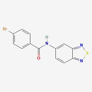 molecular formula C13H8BrN3OS B11327192 N-(2,1,3-benzothiadiazol-5-yl)-4-bromobenzamide 