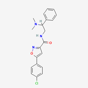 molecular formula C20H20ClN3O2 B11327197 5-(4-chlorophenyl)-N-[2-(dimethylamino)-2-phenylethyl]-1,2-oxazole-3-carboxamide 