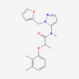 molecular formula C19H21N3O3 B11327200 2-(2,3-dimethylphenoxy)-N-[1-(furan-2-ylmethyl)-1H-pyrazol-5-yl]propanamide 